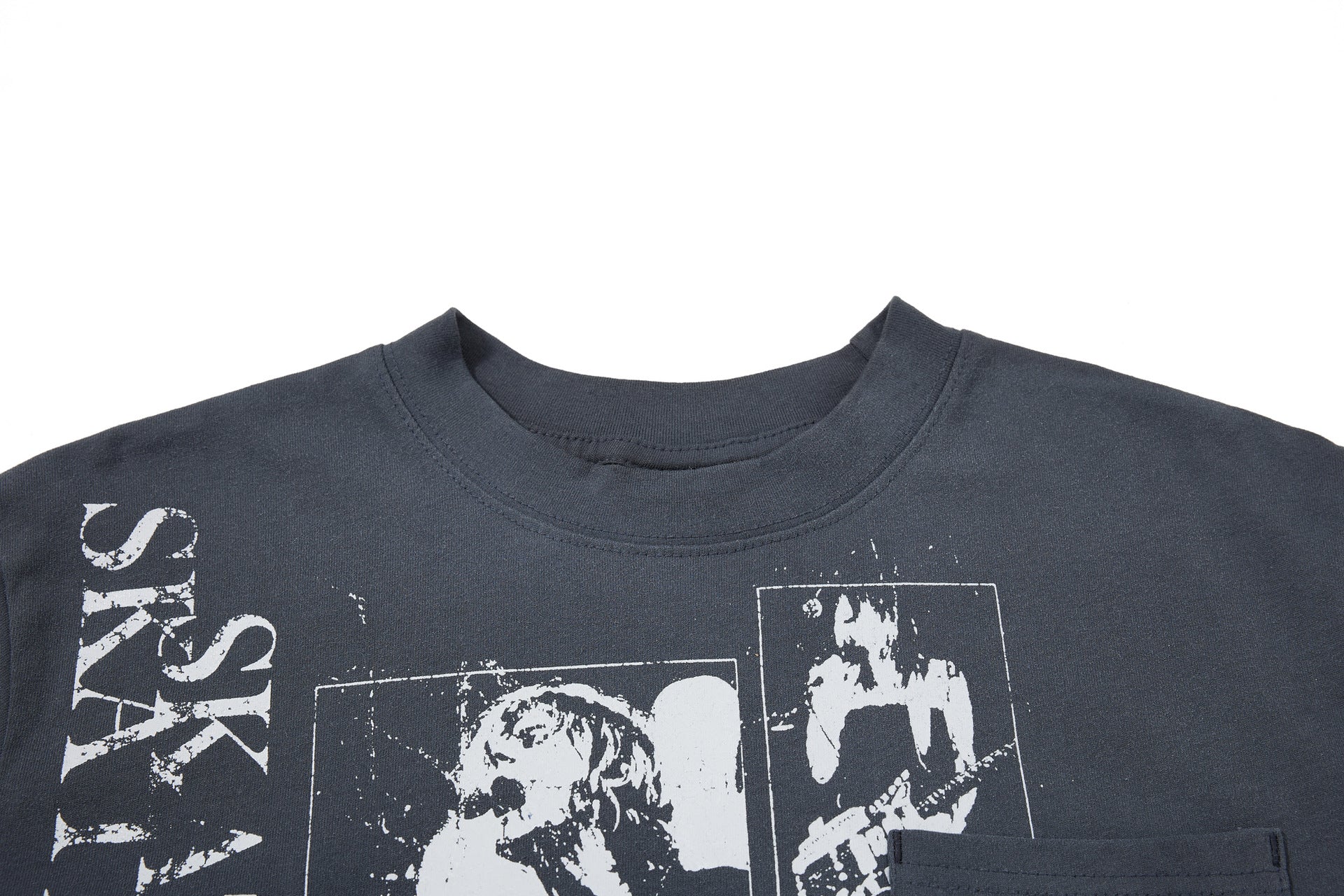 Band Print Short Sleeve T-Shirt