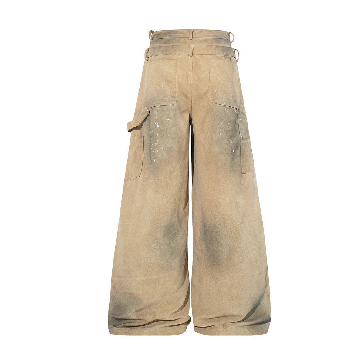 Dirty Dye Paint Splatter Wide Leg Denim Jeans