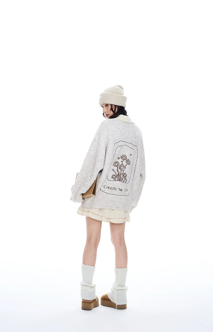 Pullover Polo Knit Sweater