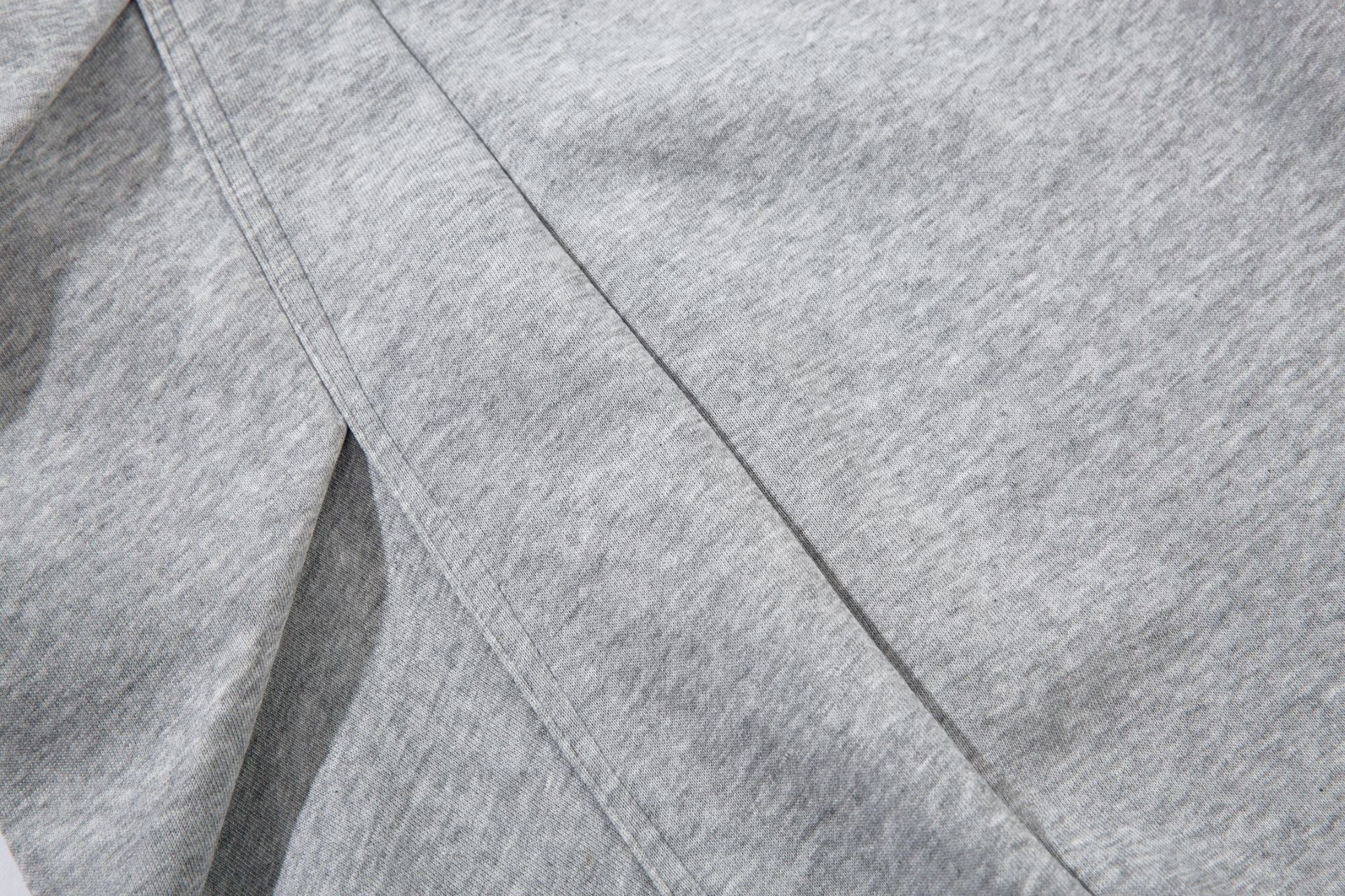 Sporty Curved Pleats Wide Leg Sweatpants