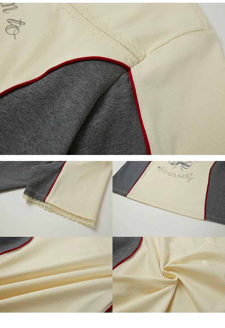 Bow Print V-Neck Short Sleeved T-Shirt