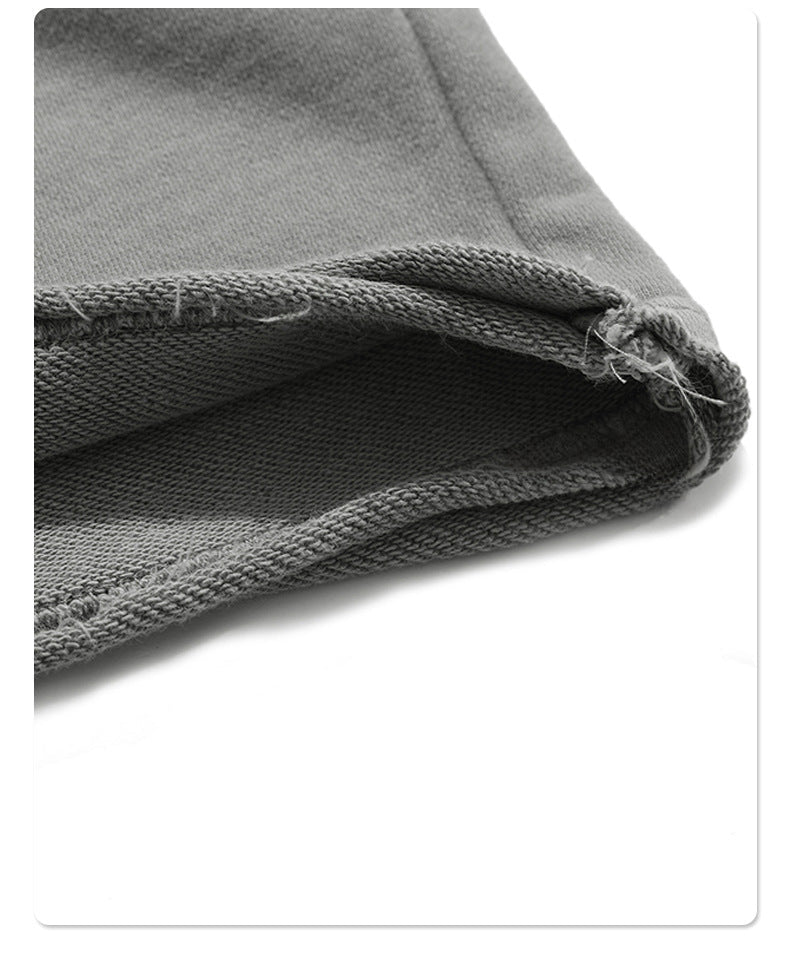 Washed Vintage Raw Edge Short Sweatpants