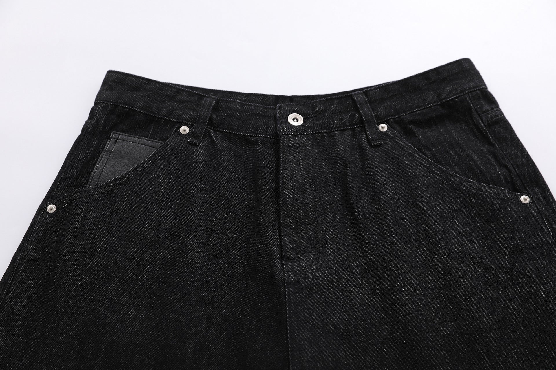 Embroidery Stripe Denim Jort