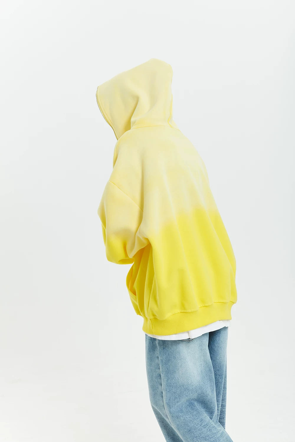 Gradient Half Zip Oversize Hoodie