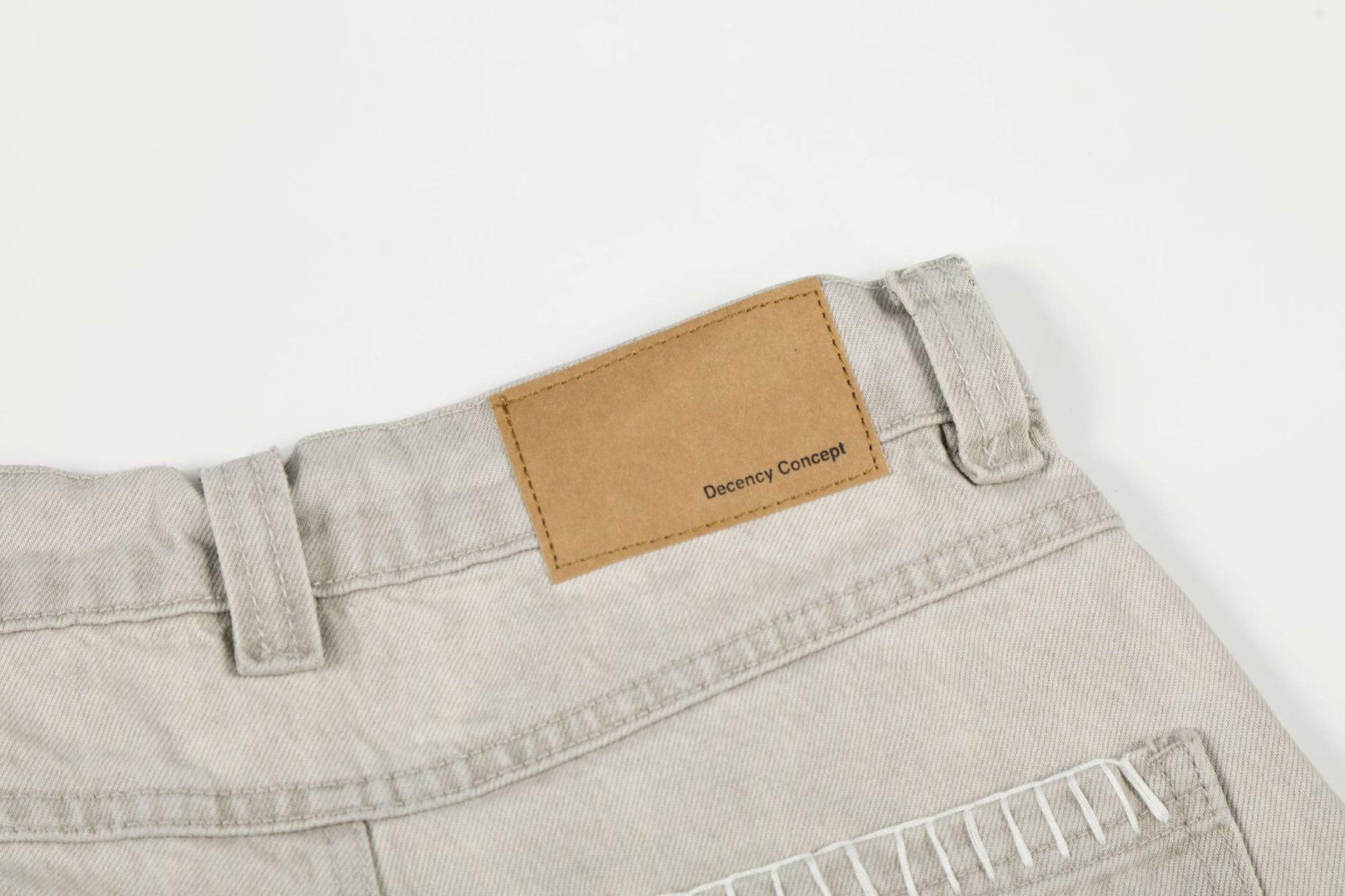 Panel Curved Wide Leg Cargo Pants