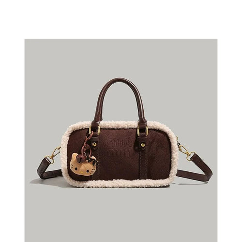 Vintage Frosted Versatile Crossbody Bag - Dark Brown