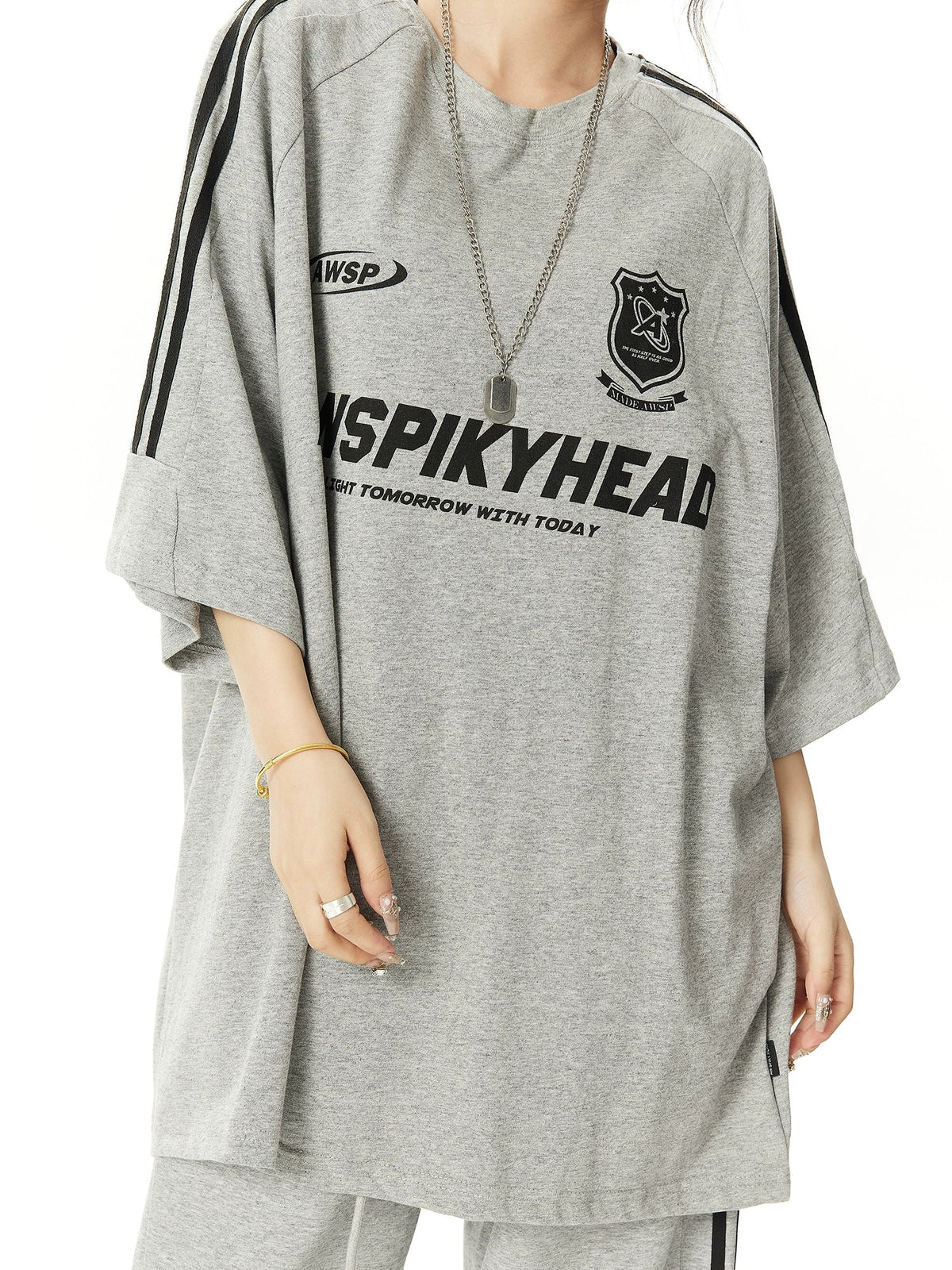 Oversize Stripe Short Sleeve T-Shirt