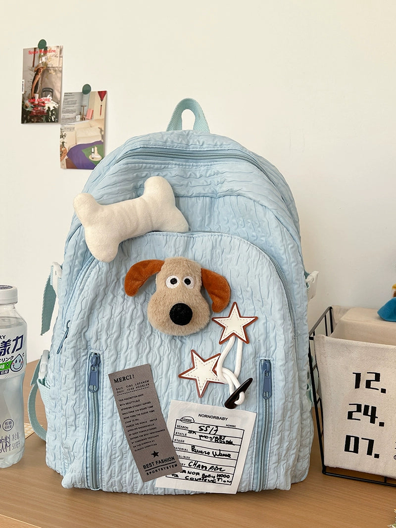 Gromit Dog Backpack with Plush Bone & Star Charms