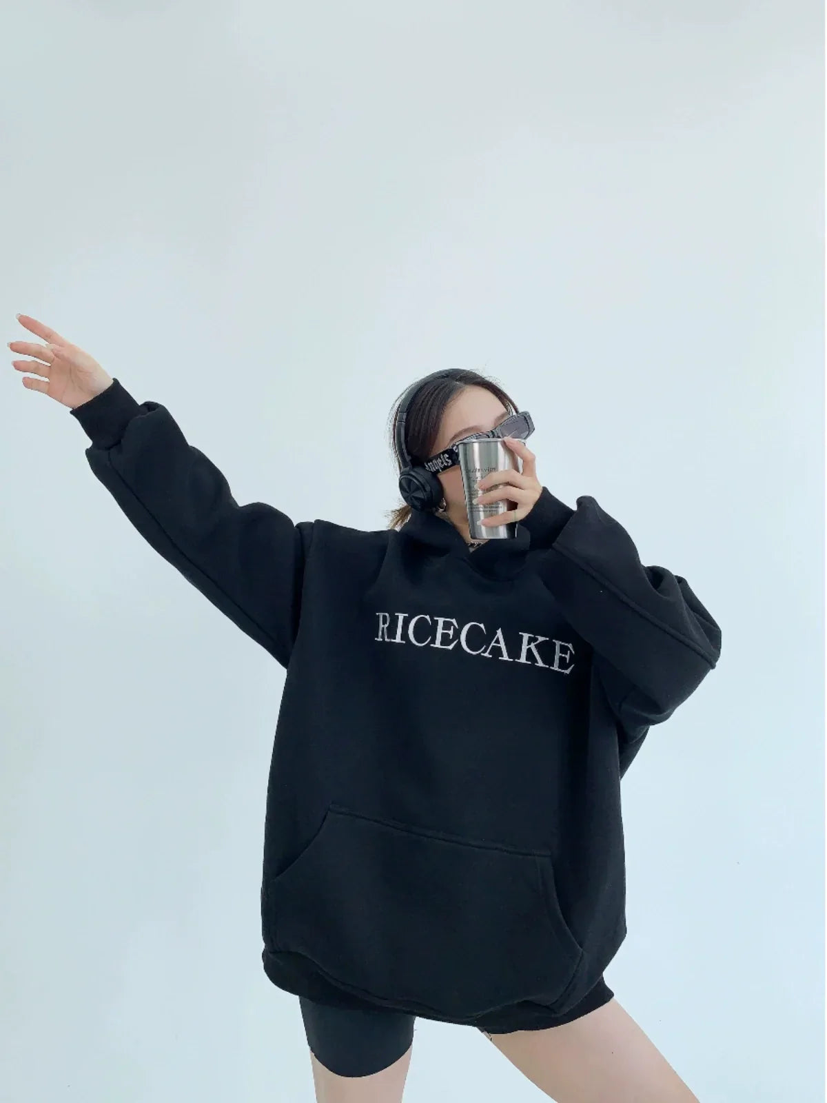 Flower Embroidery Oversized Hoodie