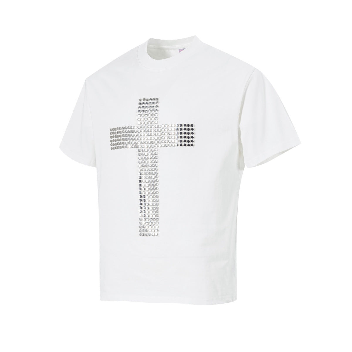 Cross Patch Beads Short Sleeve T-Shirt