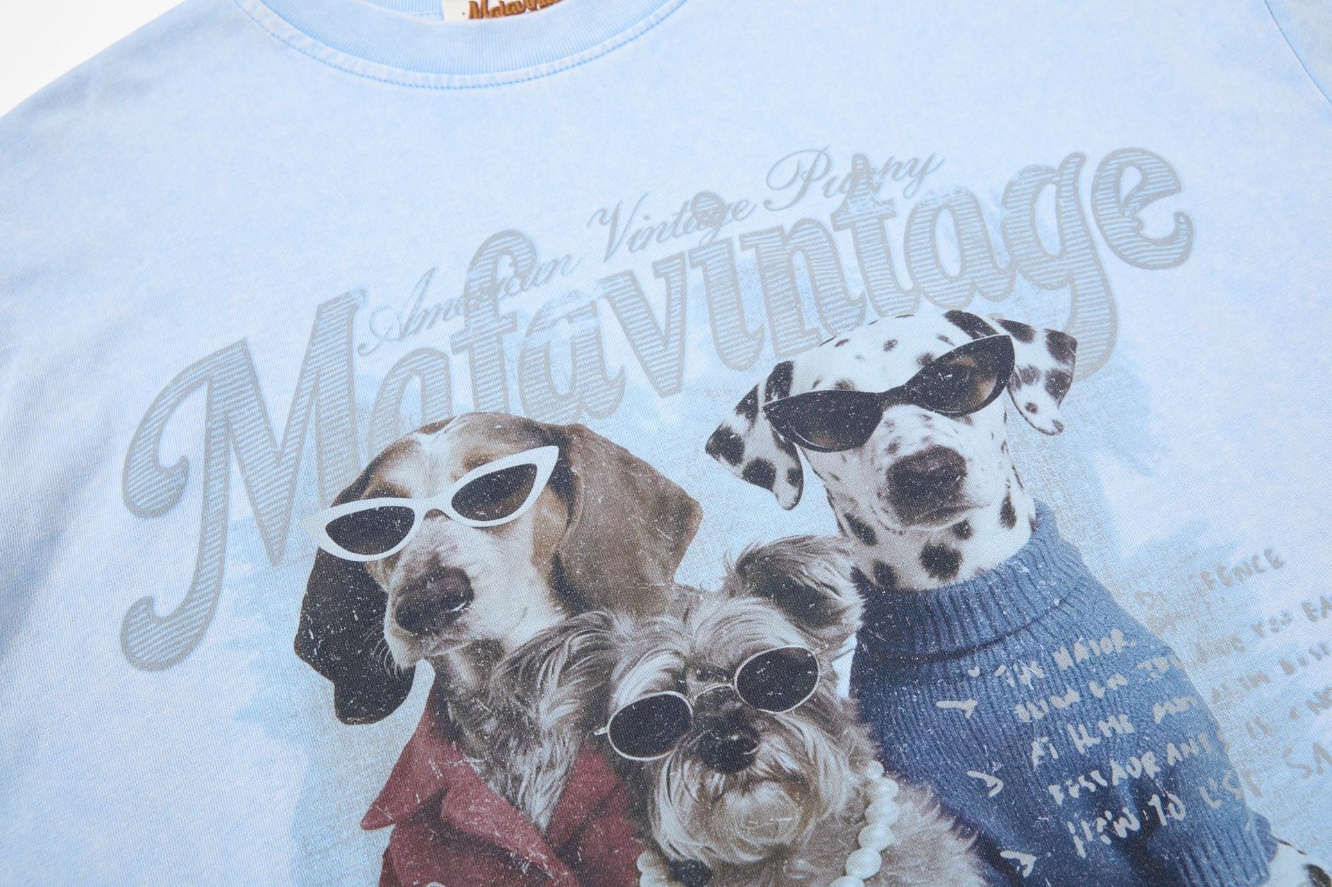 Washed Dog Graphic Cotton Oversize Short Sleeve T-Shirt