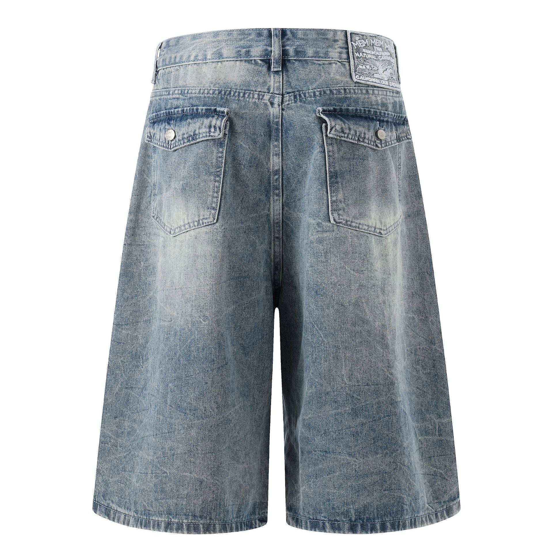 Lightning Graphic Denim Jort