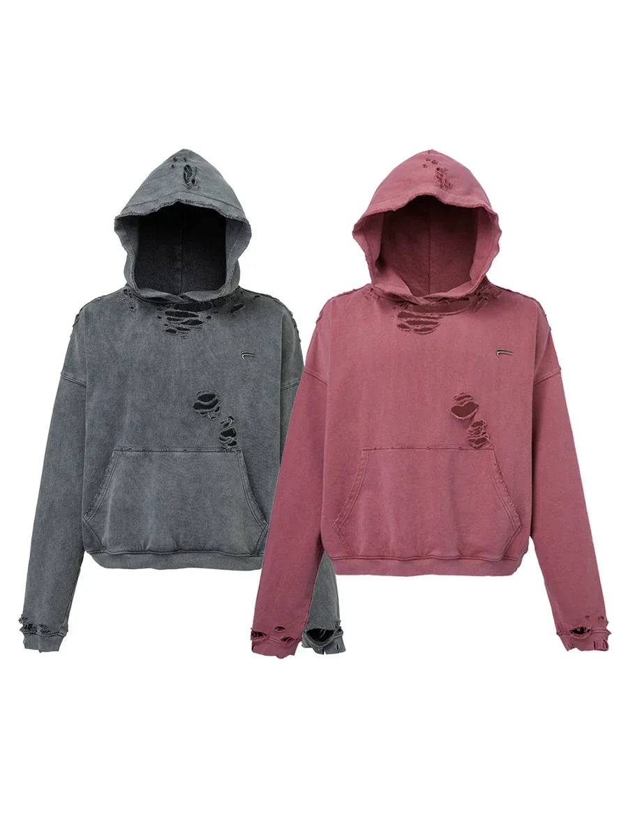 Metal Logo Accent Oversize Hoodie
