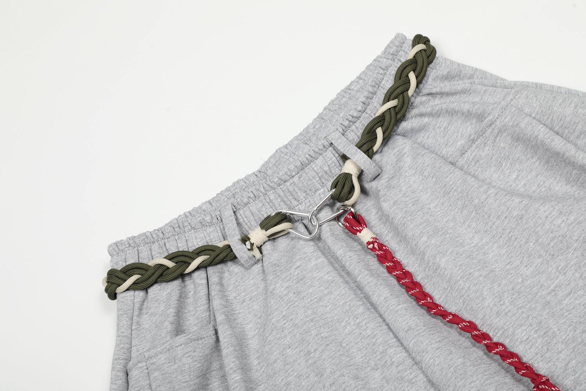 Rope Drawstring Curved Wide Leg Sweatpants
