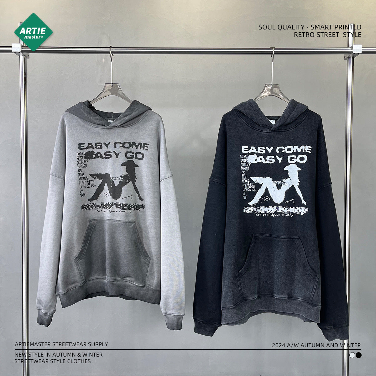 Oversize Print Hoodie