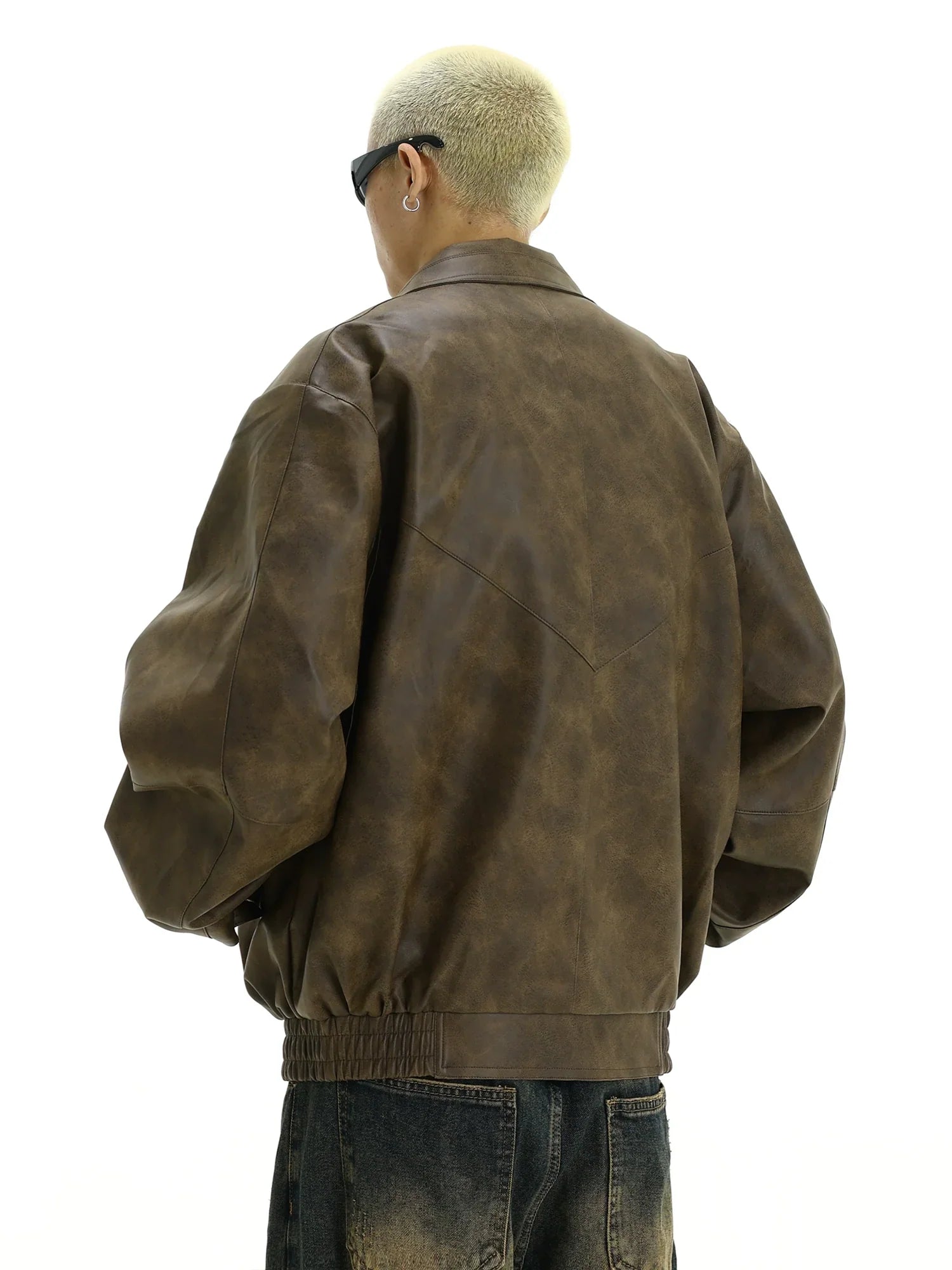 PU Leather Zipper Jacket