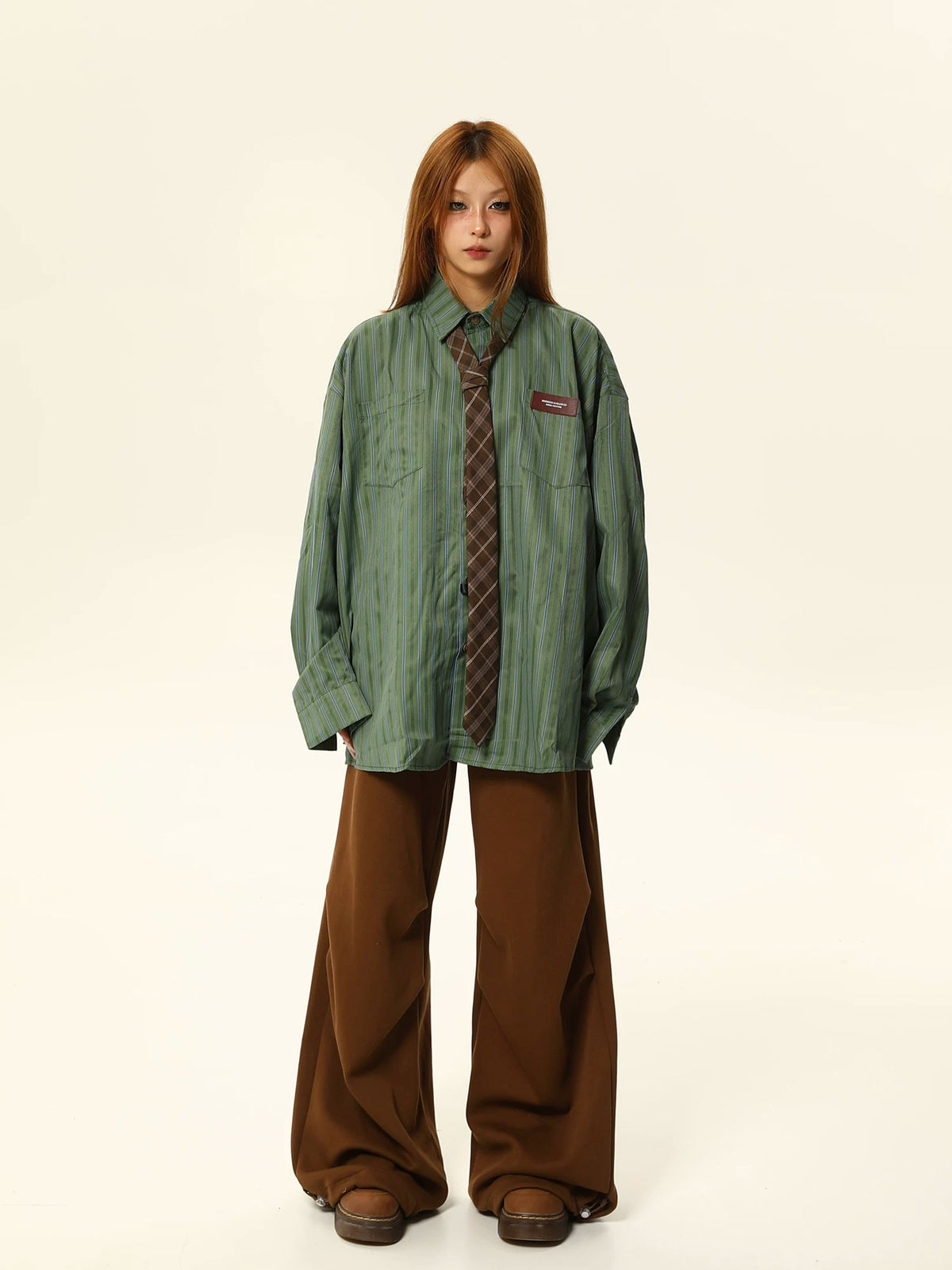 Oversized Stripe Design Shirt