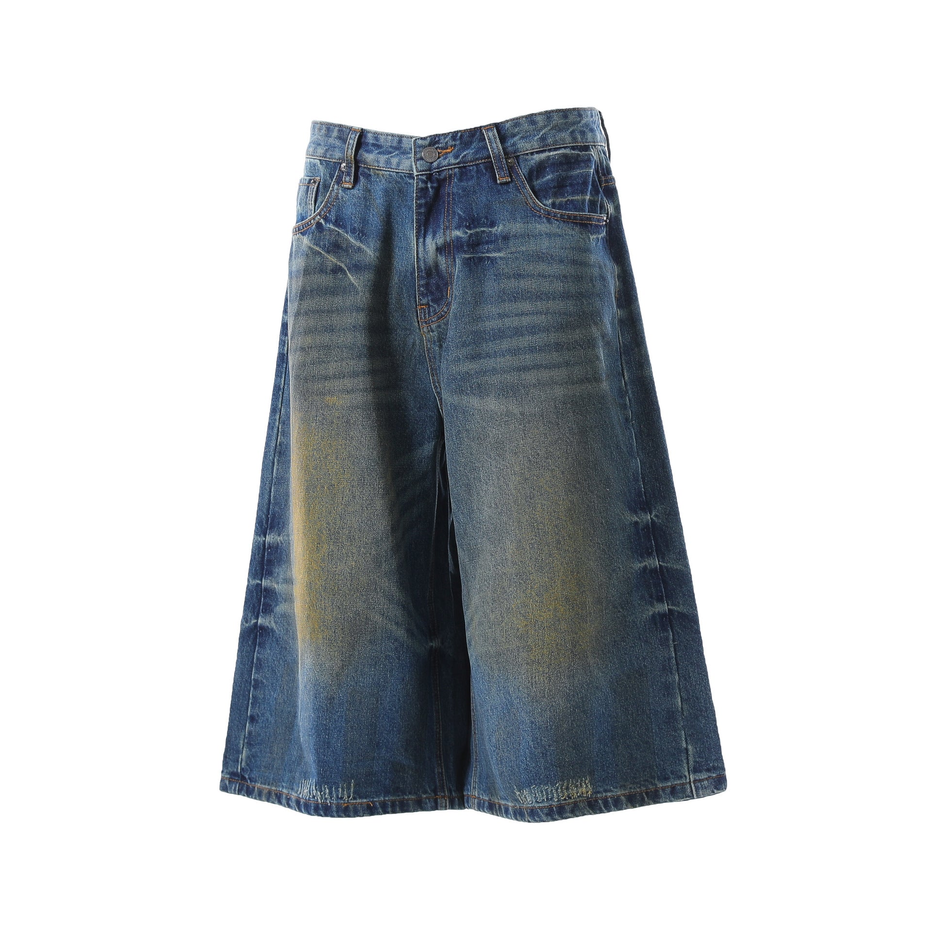Washed Fade Cropped Denim Jeans