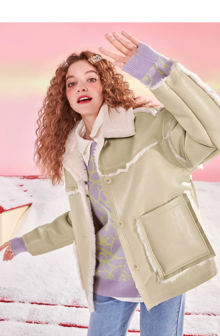 Suede Fur Collar Jacket