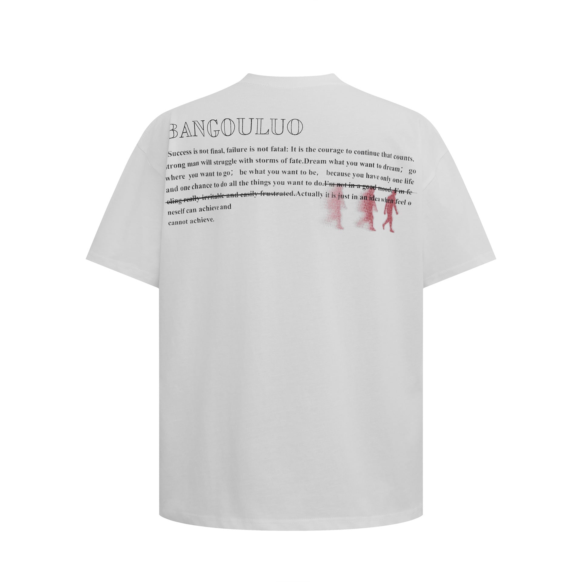 T-shirt abstrait humain délavé