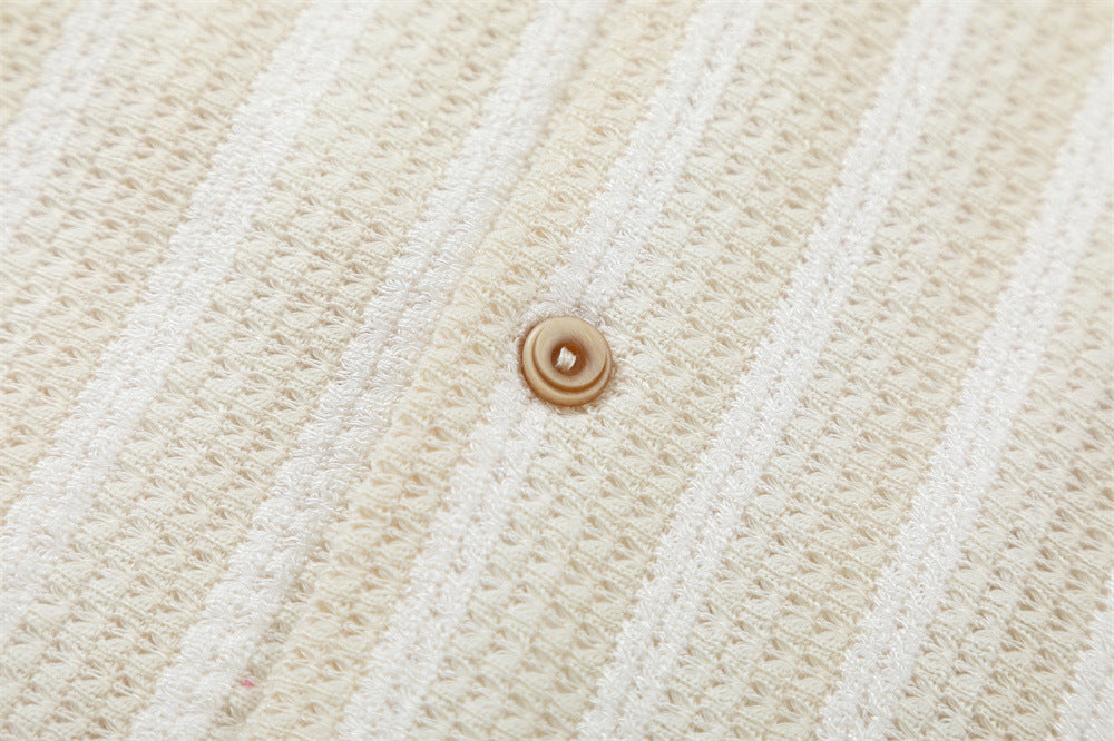 Camicia a maglia a righe verticali