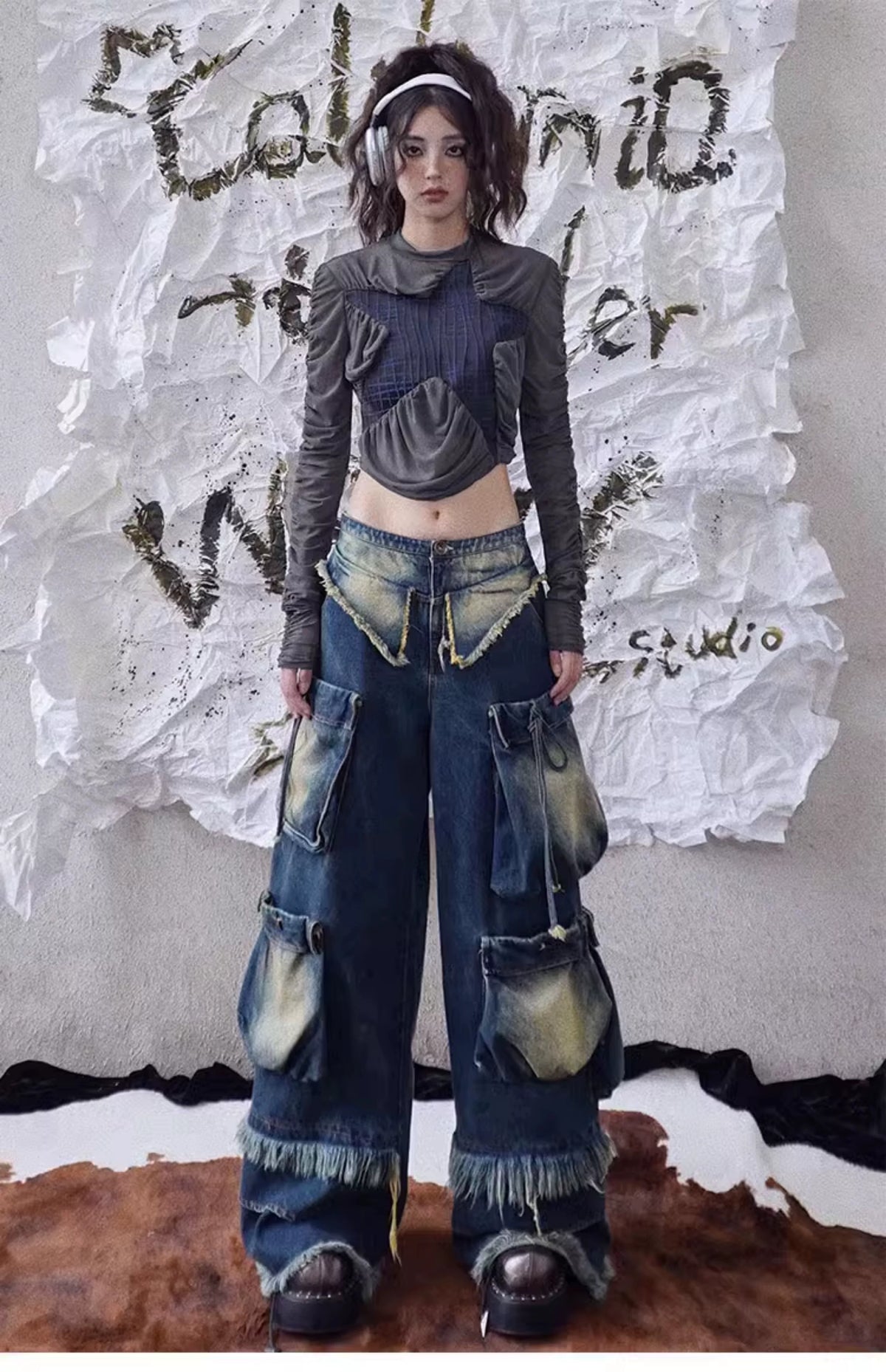 Heavy Craft Wide-Leg Denim Jeans