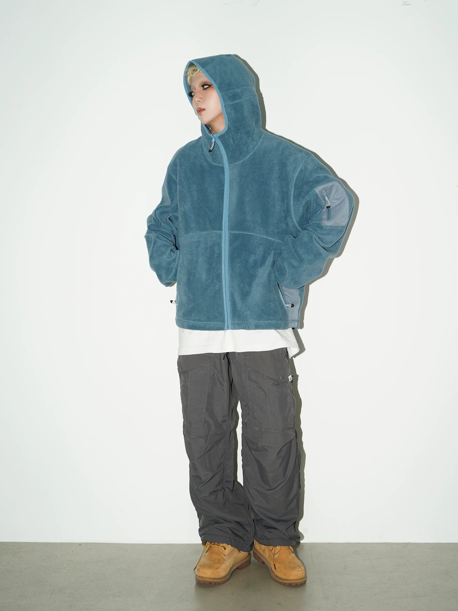 Fleece Zipper Hoodie & Drawstring Sweat Pants Setup