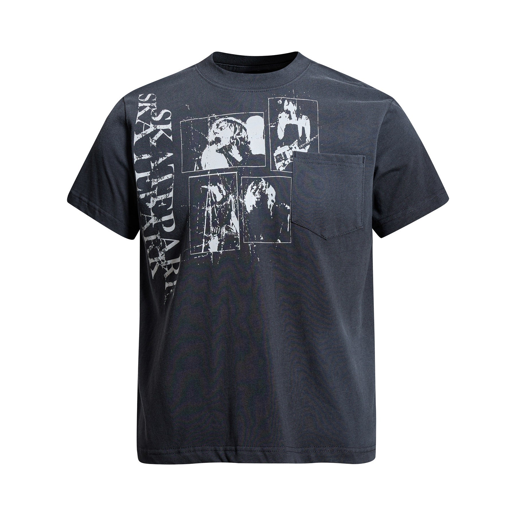 Band Print Short Sleeve T-Shirt