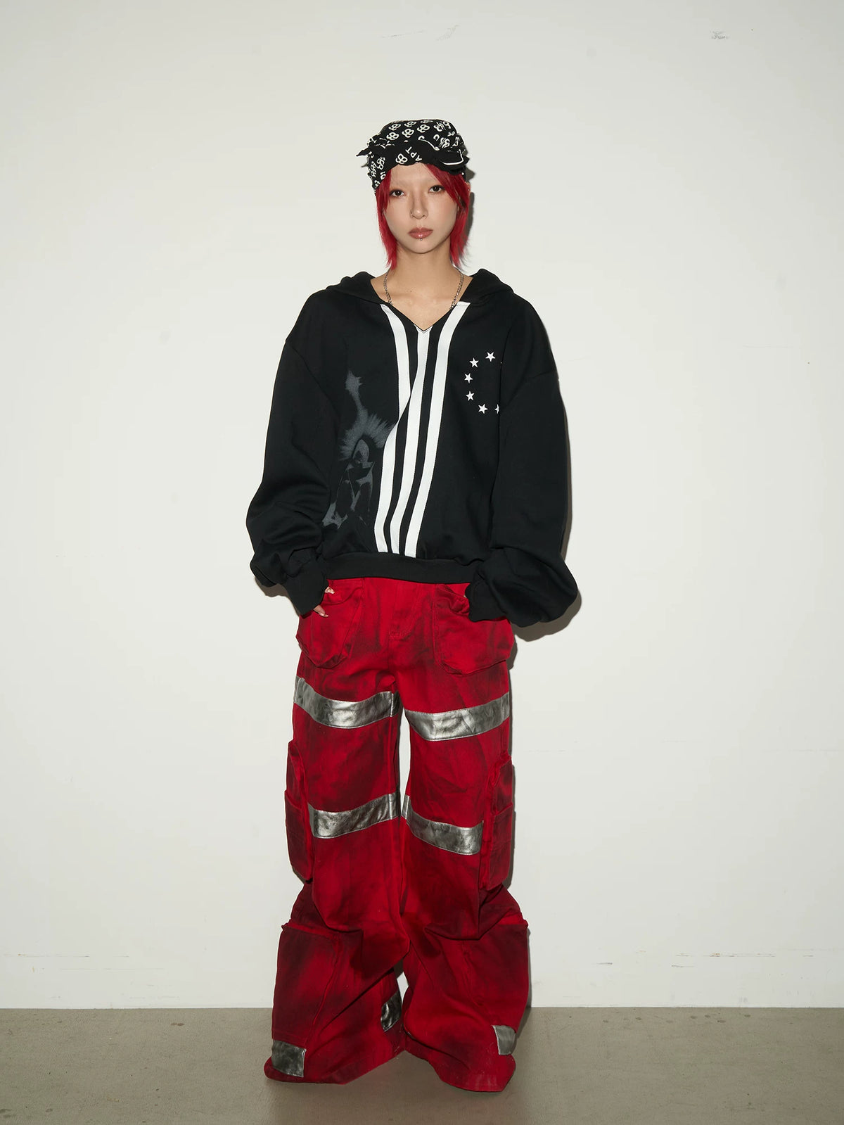 Reflective Stripe Cargo Pants