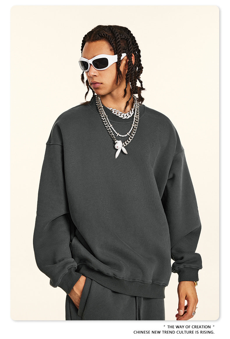 Fleece Lining Oversize Sweatshirt