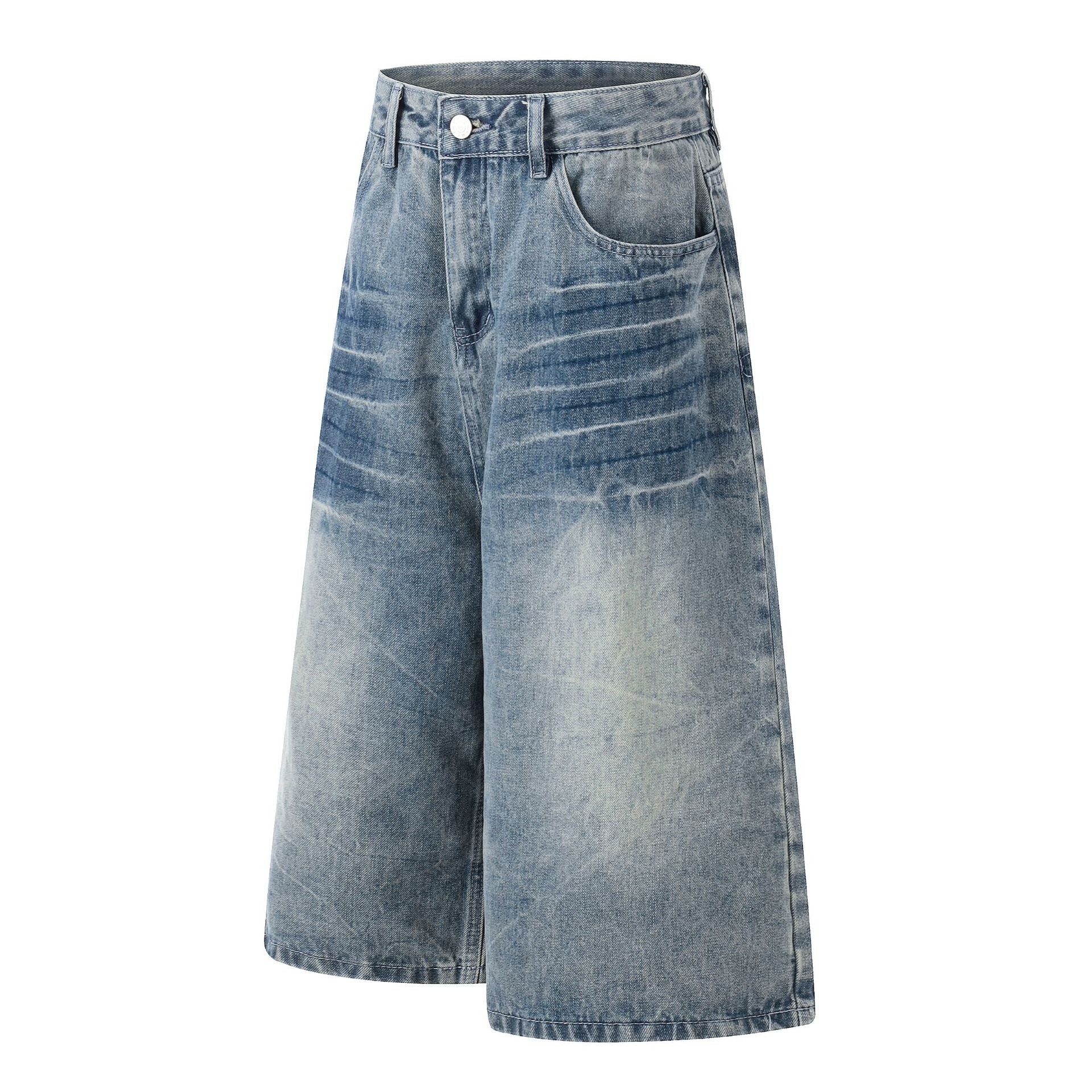 Lightning Graphic Denim Jort