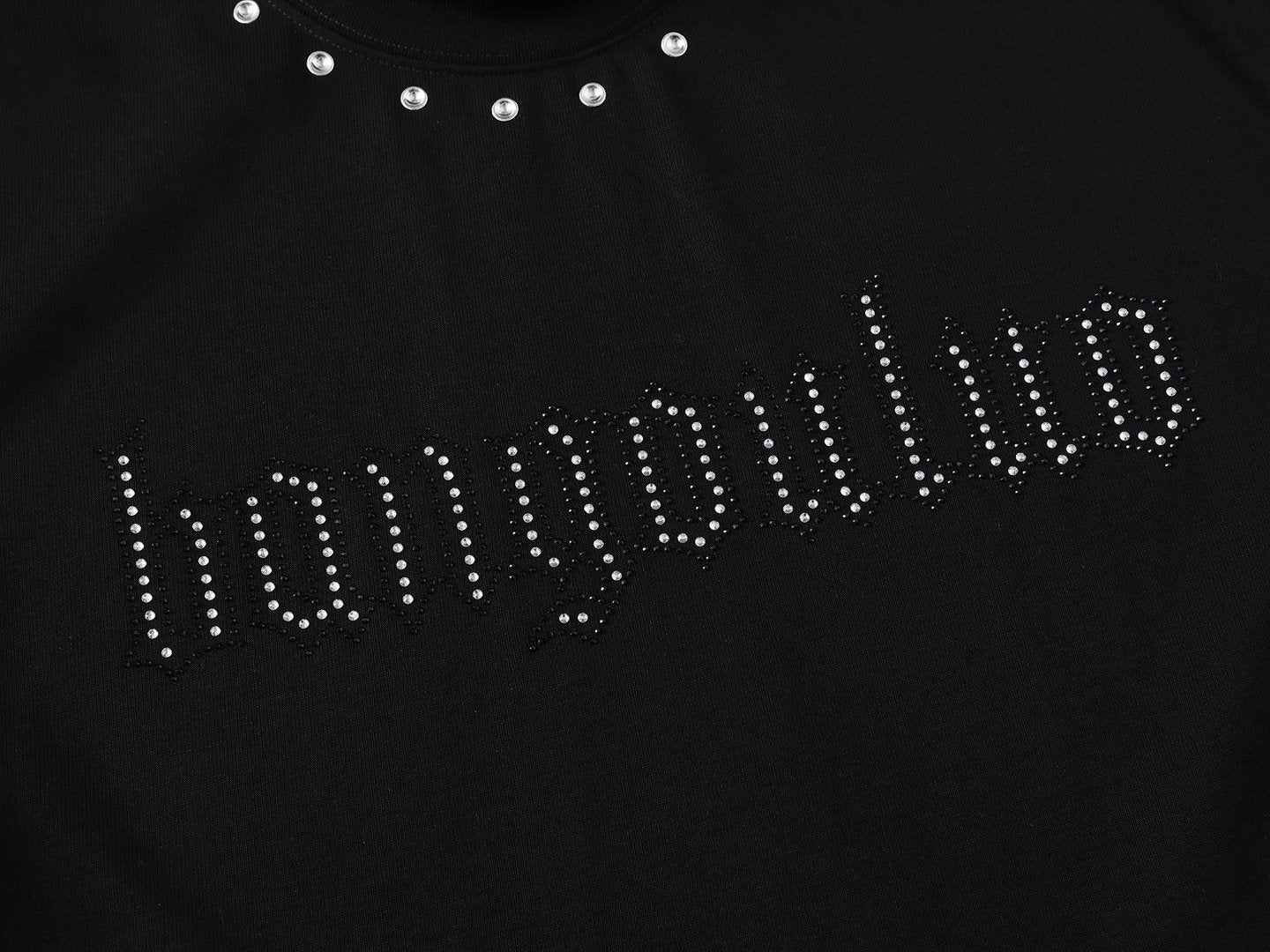 Letter Rhinestone Oversize Short Sleeve T-Shirt