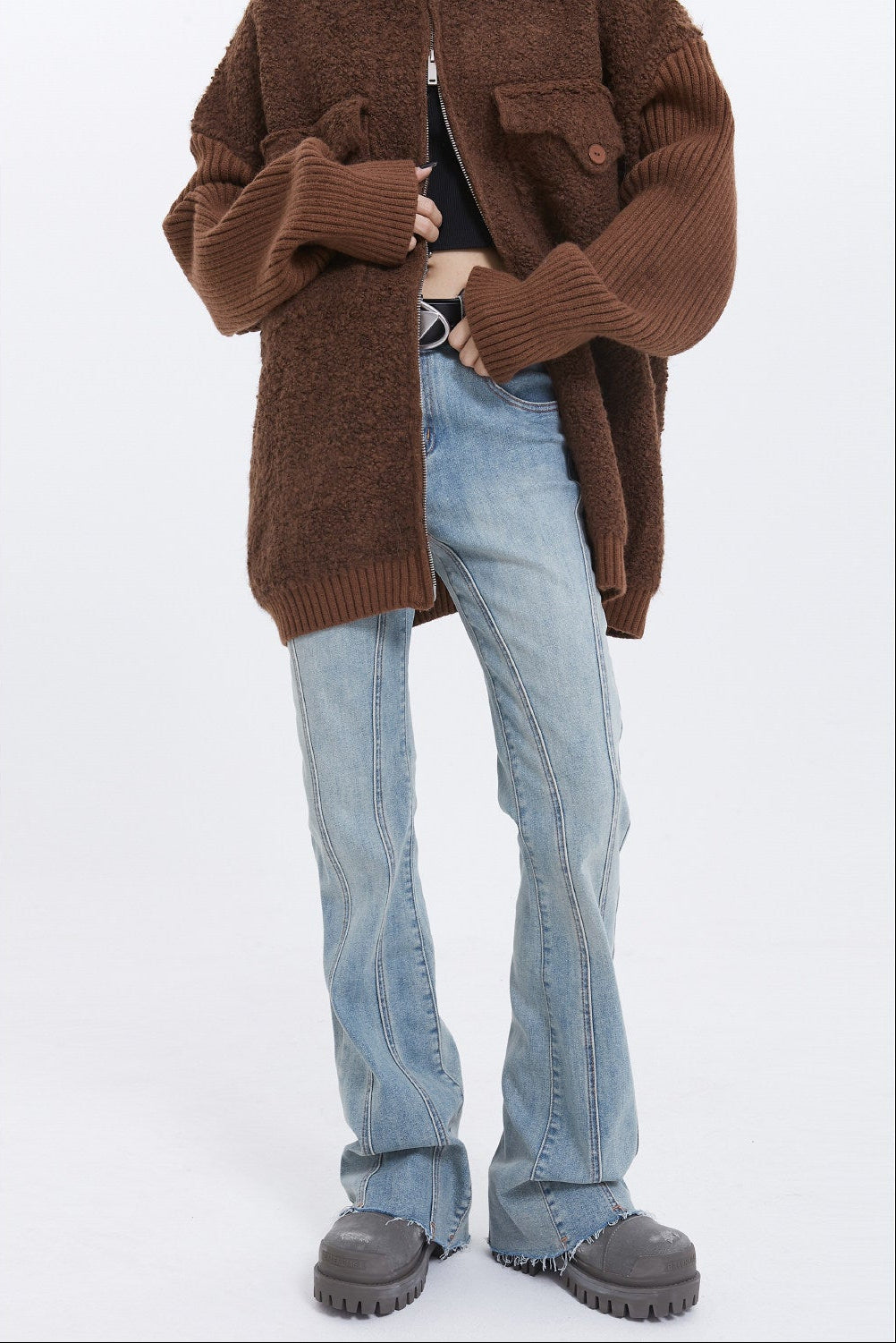 Fade Seam Flare Denim Jeans