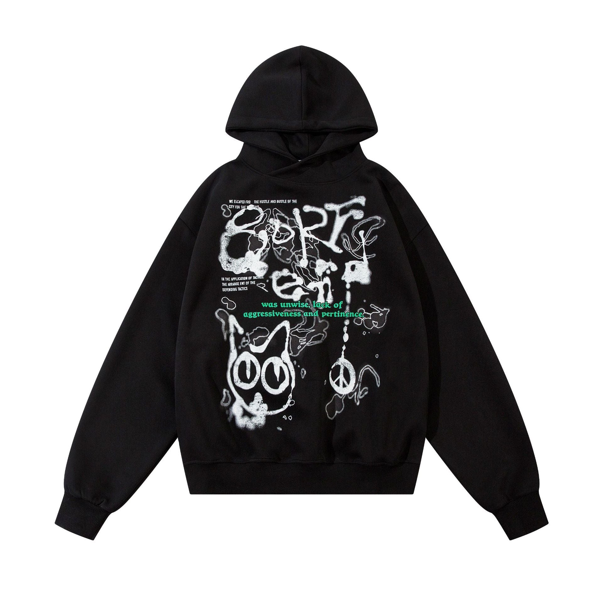Boredom Graffiti Printed Hoodie
