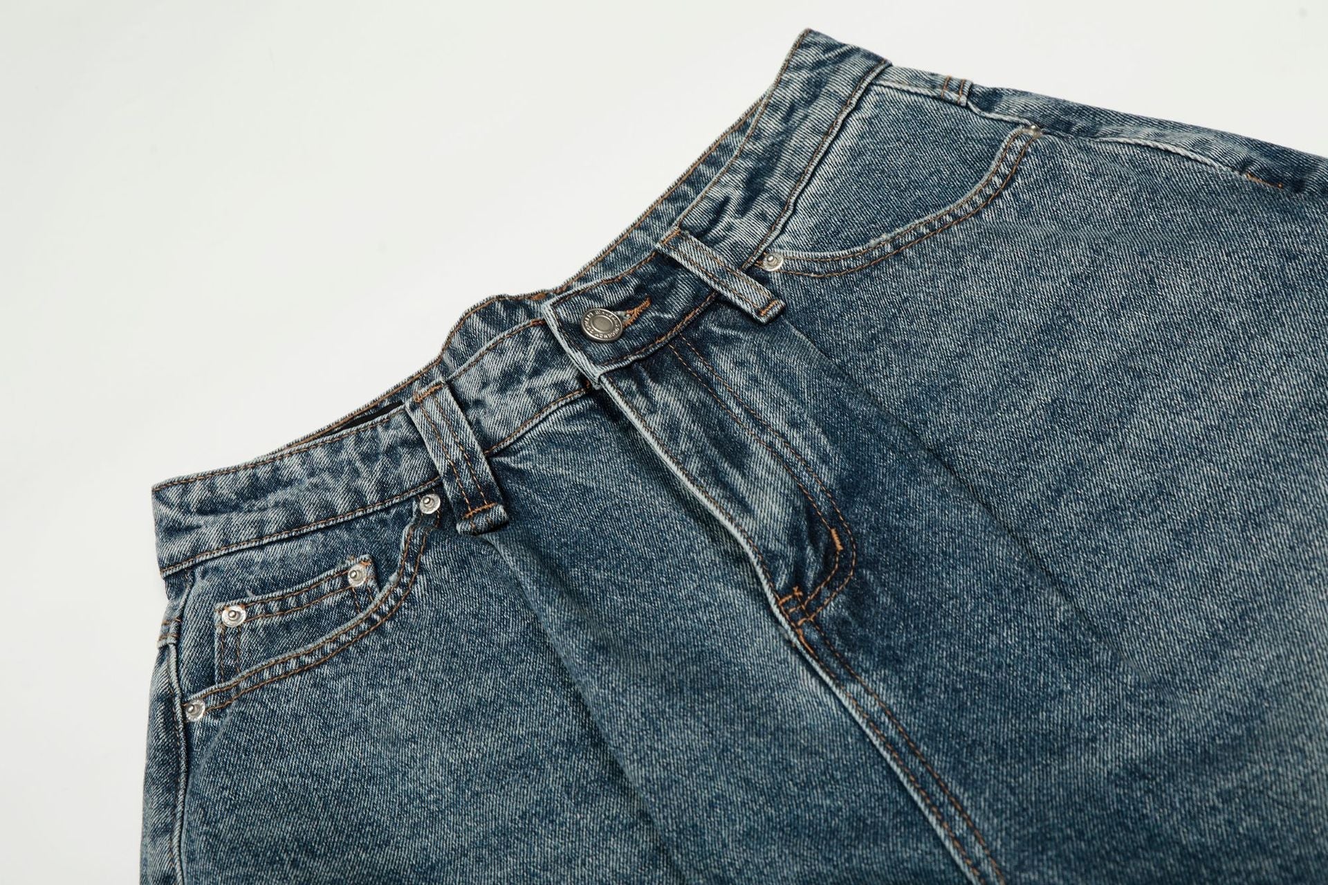 Washed Barrel Wide Leg Denim Jeans