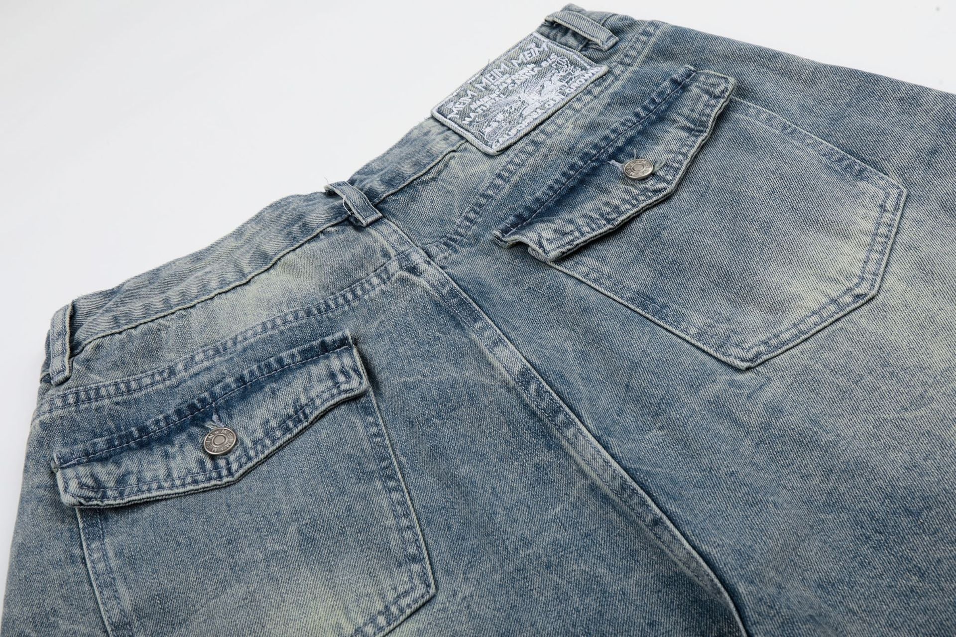 Lightning Graphic Denim Jort