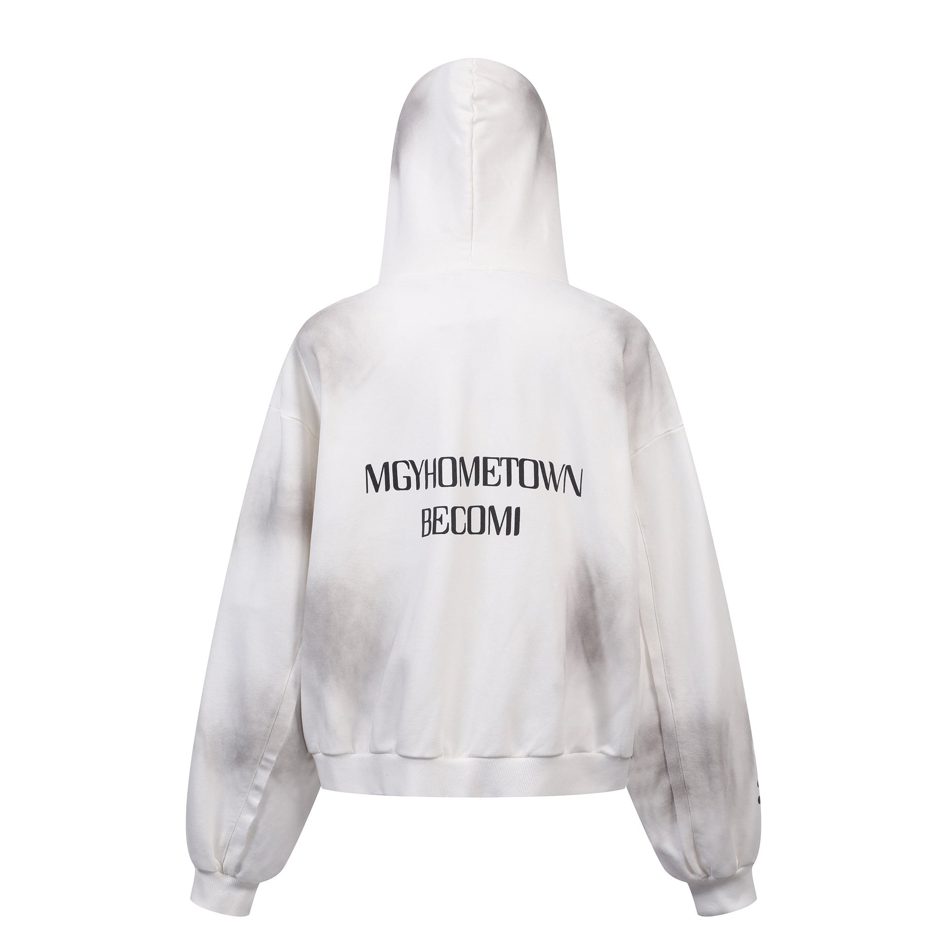 Dirty Washed Logo Print Zipper Hoodie & Dirty Washed Sweatpants Setup