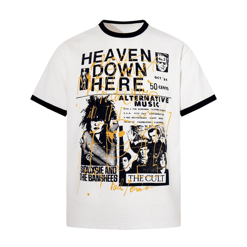Camiseta de Manga Curta com Estampa Gráfica Waffle - Branco / M
