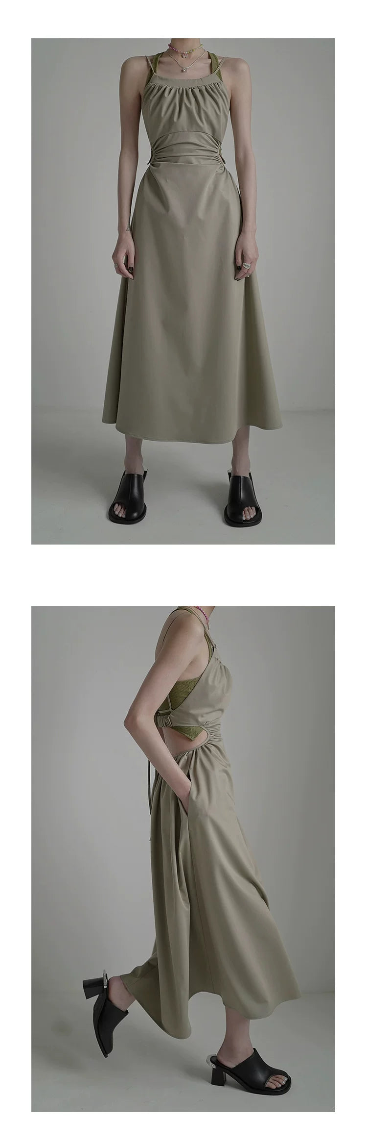 Backless And Waistless Camisole Dress