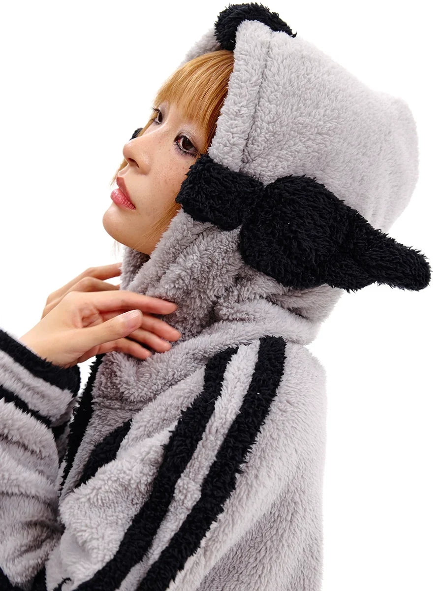 Angel Design Boa Zipper Hoodie
