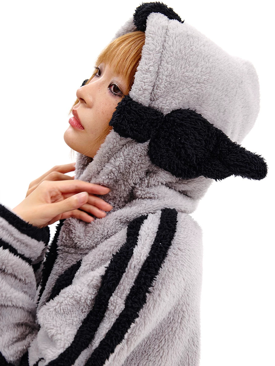 Angel Design Boa Zipper Hoodie