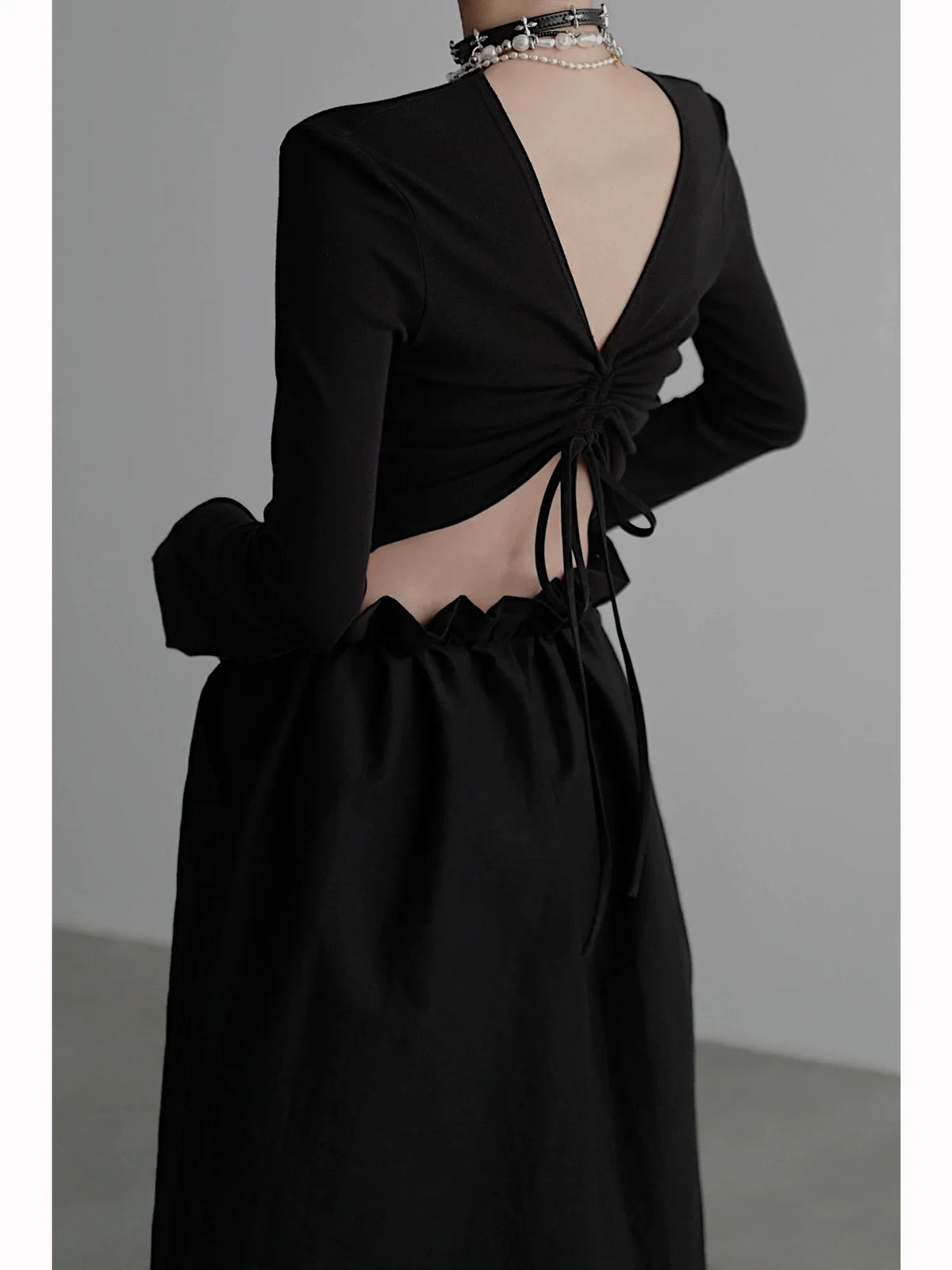 Two-Wear Knit Long Sleeve Top