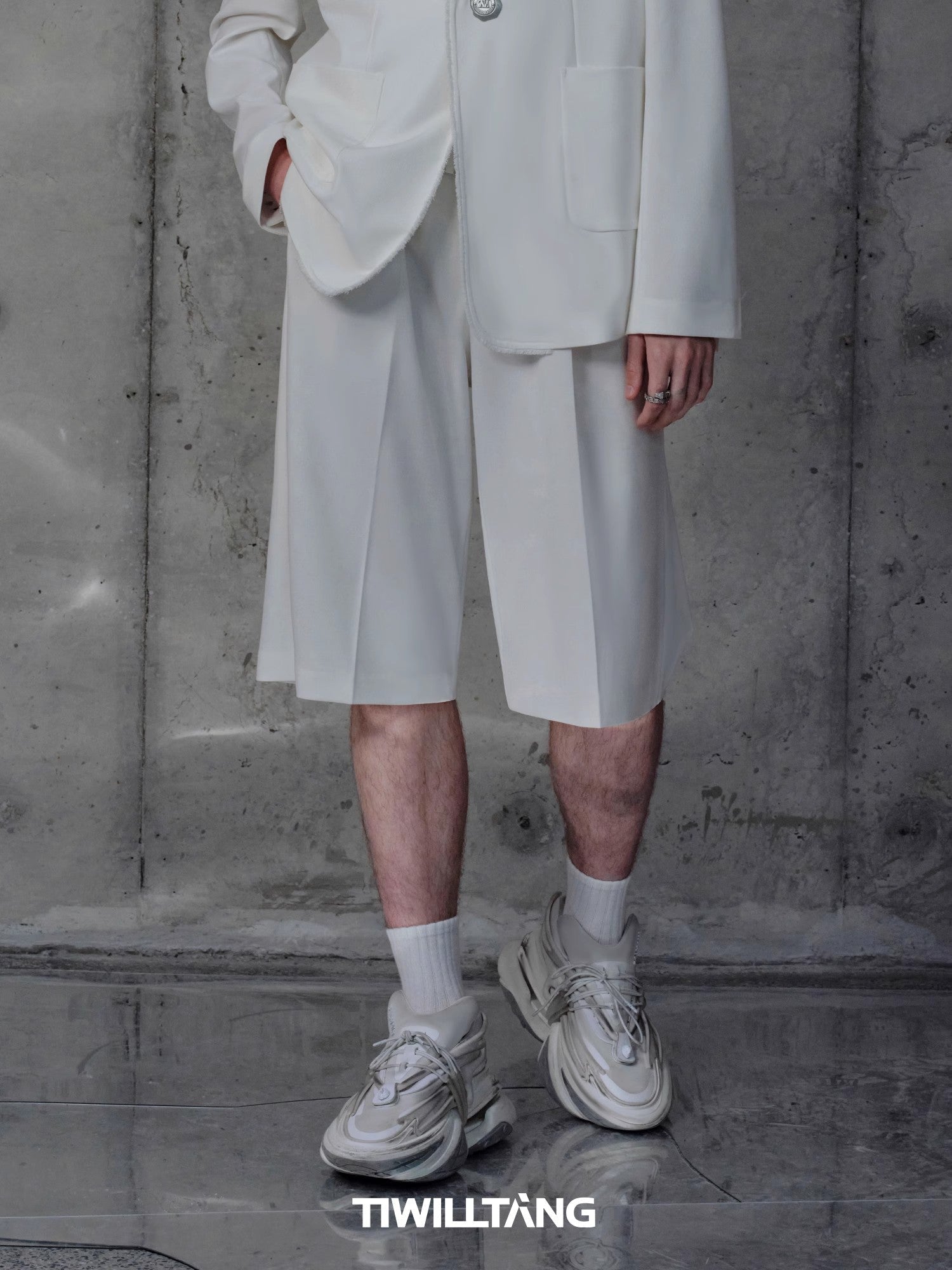 Single Button Tailored Jacket & Tuck-in Trousers & Tuck-in Short Trousers Setup