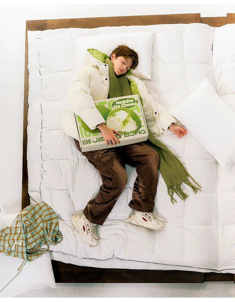 Oversize Hooded White Duck Down Jacket