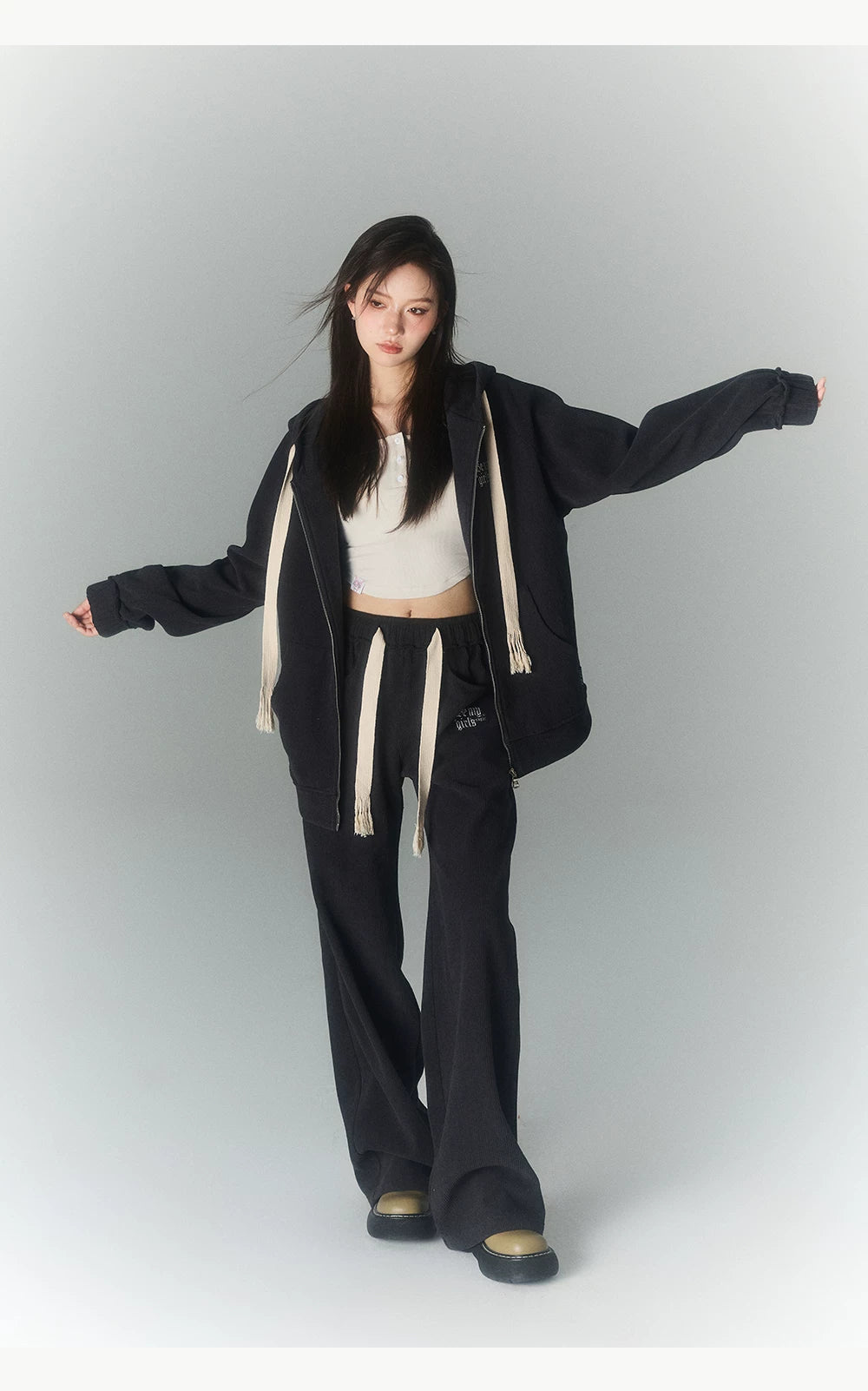 High Waist Sporty Straight Sweatpants
