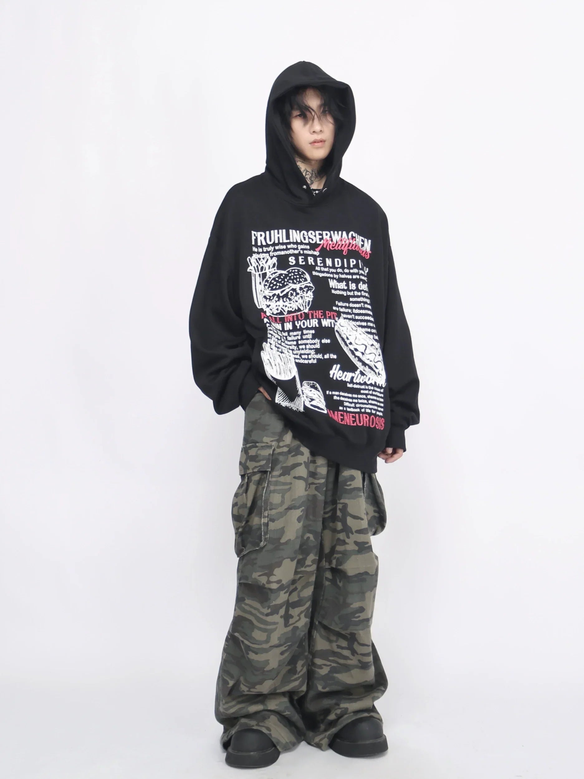 Fun Letter Print Oversize Hoodie