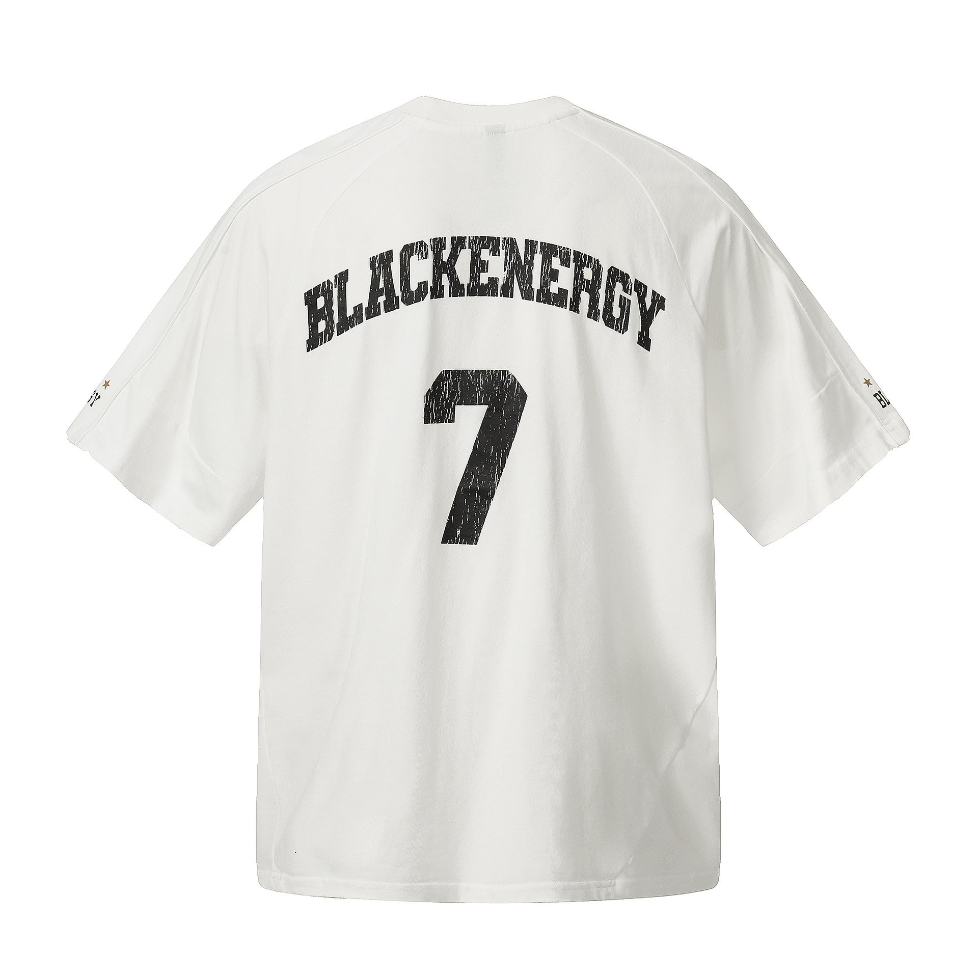 Letter Embroidery Piping Short Sleeve T-Shirt