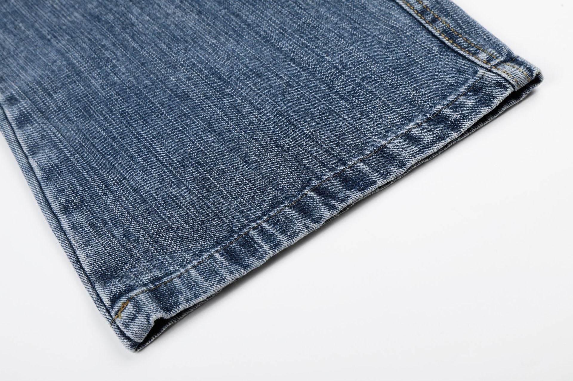Washed Star Rhinestone Wide Leg Denim Jeans