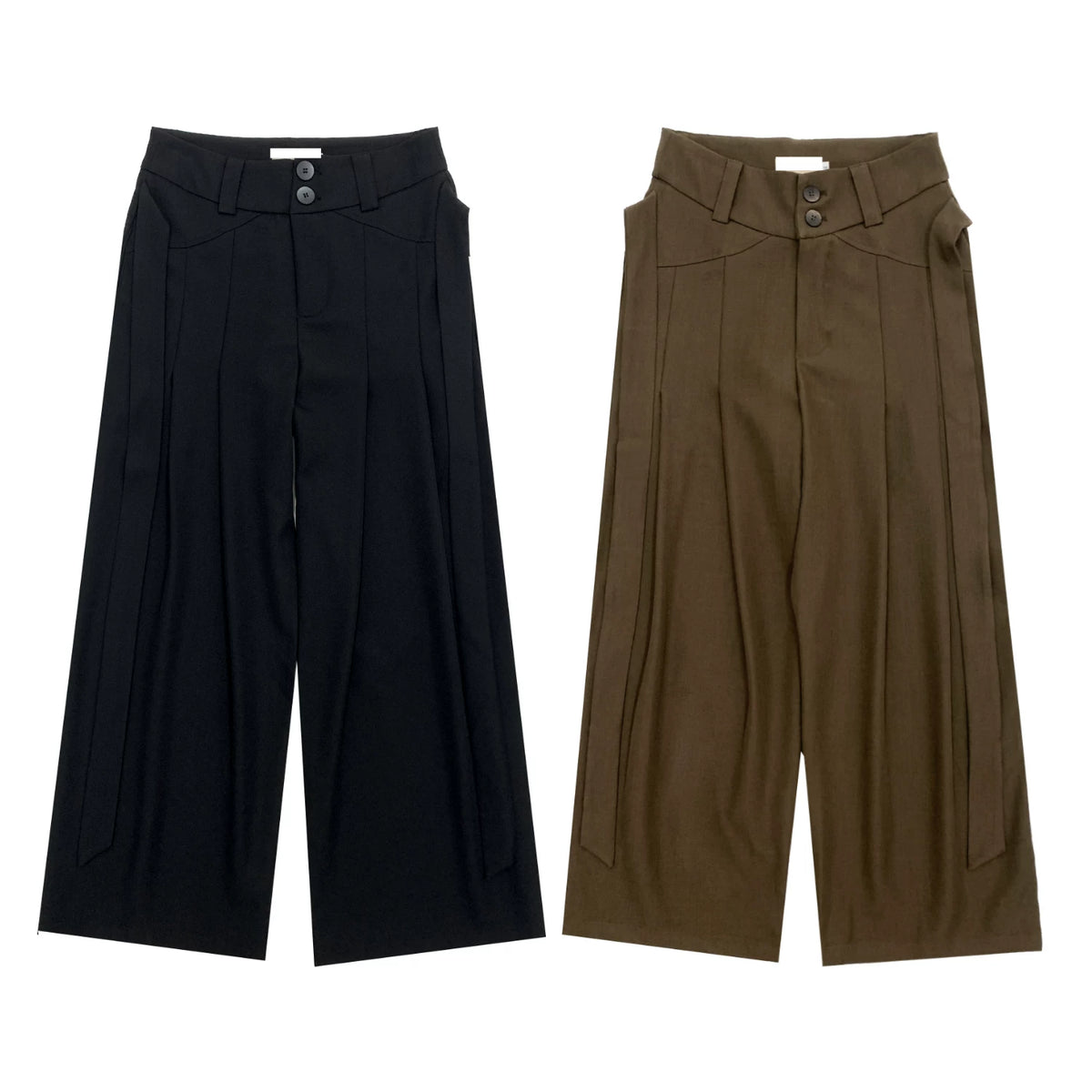 Wrap Tie Waist Tailored Jacket & Wide Leg Trousers Setup