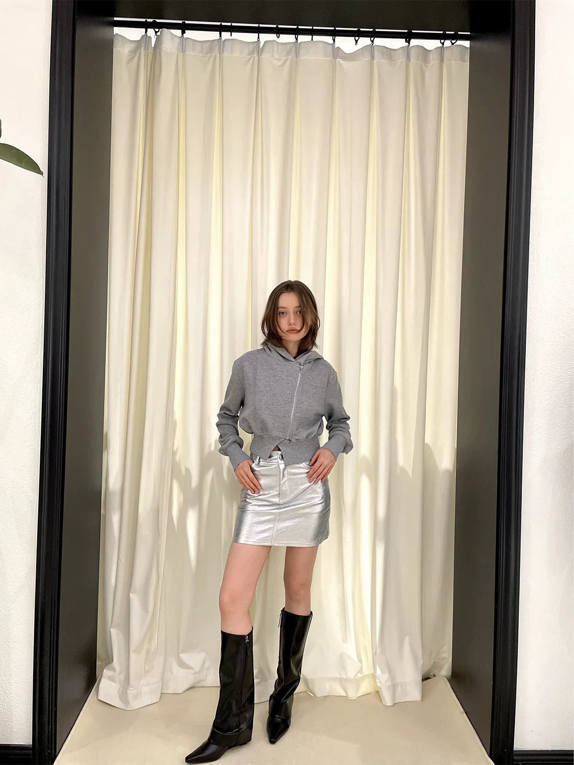 A-Line High Waist Half Skirt